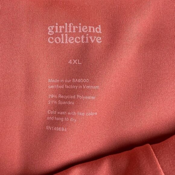 Girlfriend Collective Burnt Russet High-Rise Compression Leggings Plus Size 4X - Picture 9 of 13